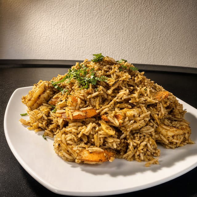 Shrimp Biryani.